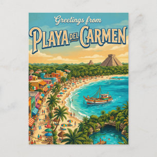 Carte Postale Playa del Carmen Mexique