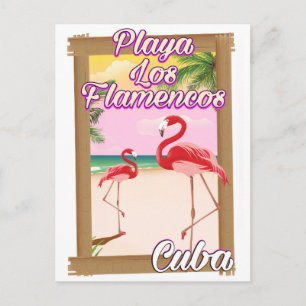 Carte Postale Playa Los Flamencos Cuba poster de voyage