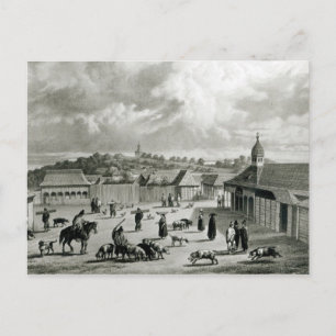 Carte Postale Plaza de San-Carlos de Chiloe, 1835 ]