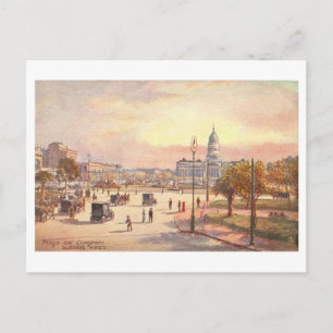 Carte Postale Plaza del Congreso vintage, Buenos Aires