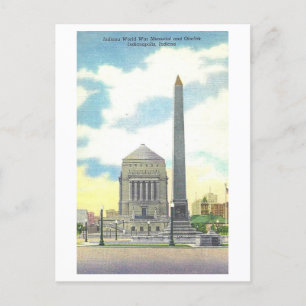 Carte Postale Plaza du Mémorial de la Guerre Mondiale, Indianapo