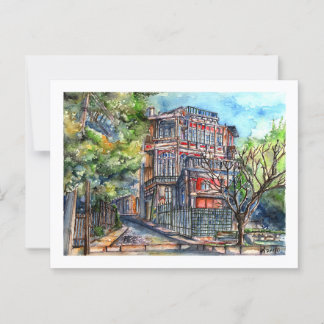 Carte Postale Plaza Joaquín Edwards Bello (acuarela)