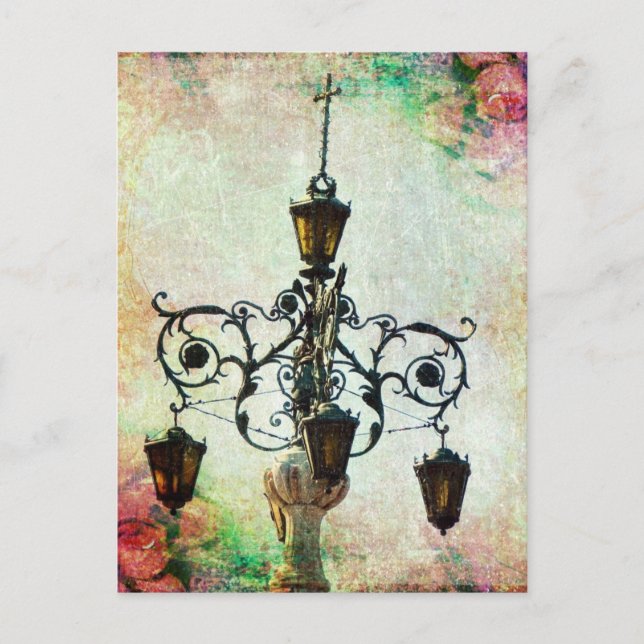 Carte Postale Plaza Light Floral Grunge (Devant)