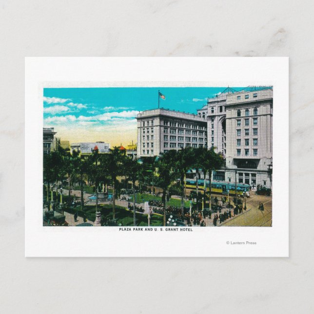Carte Postale Plaza Park et U.S. Grant HotelSan Diego, CA (Devant)