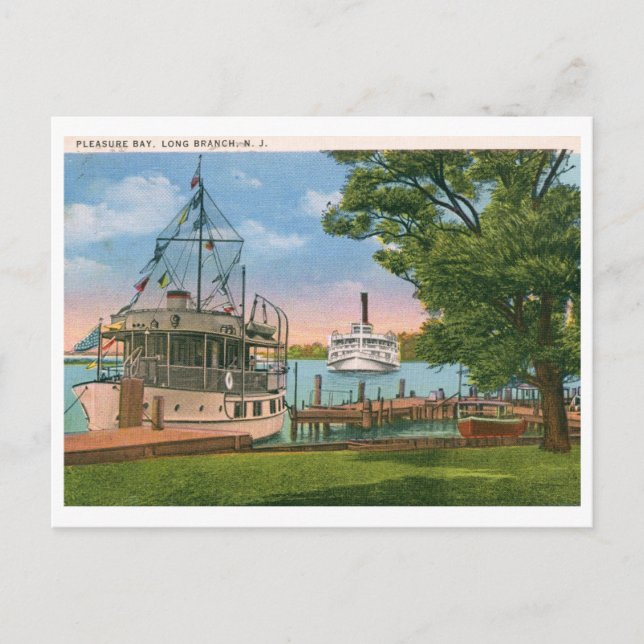 Carte Postale Pleasure Bay, Long Branch, NJ Vintage (Devant)