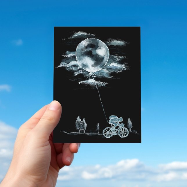 Carte Postale Pleine lune Avec Vélo Idées De Journée Nationale D (Créateur téléchargé)