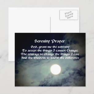 Carte Postale Pleine lune de prière de sérénité Inspiration 