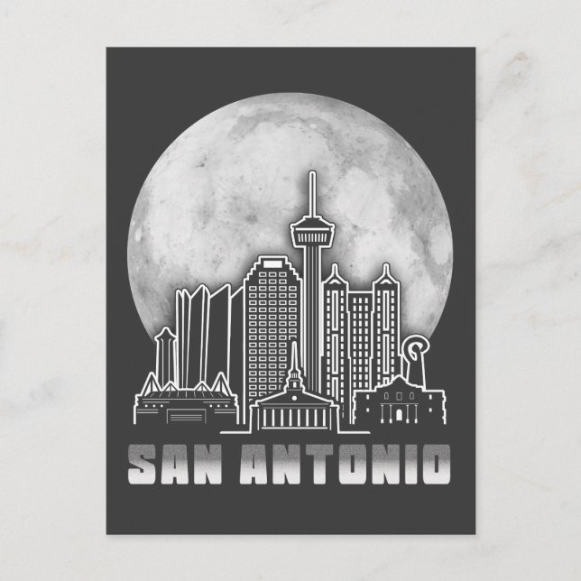 Carte Postale Pleine lune de San Antonio Texas (Devant)