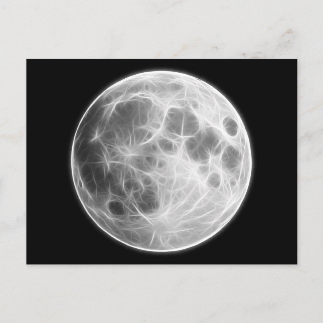 Carte Postale Pleine lune Lunet Planet Globe (Devant)