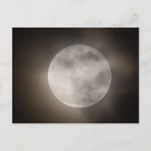 Carte Postale Pleine lune partiellement nuageuse, Ohio