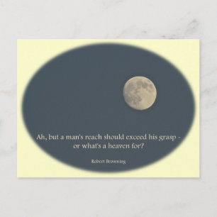 Carte Postale Pleine lune Robert Browning Citation
