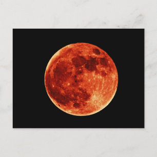 Carte postale Pleine lune rouge
