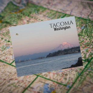 Carte Postale Pleine lune sur Tacoma, Washington Travel