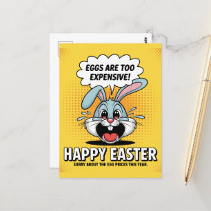 Carte Postale Pleurer Des Oeufs De Lapin De Pâques Trop Chers