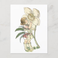 Carte postale pliée à fleur