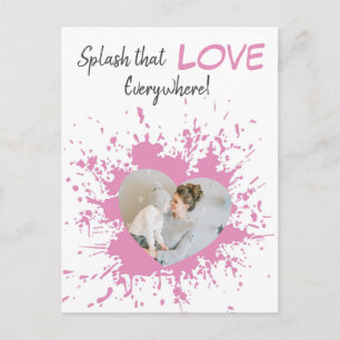 Carte Postale Plongée qui aime partout Photo Coeur rose