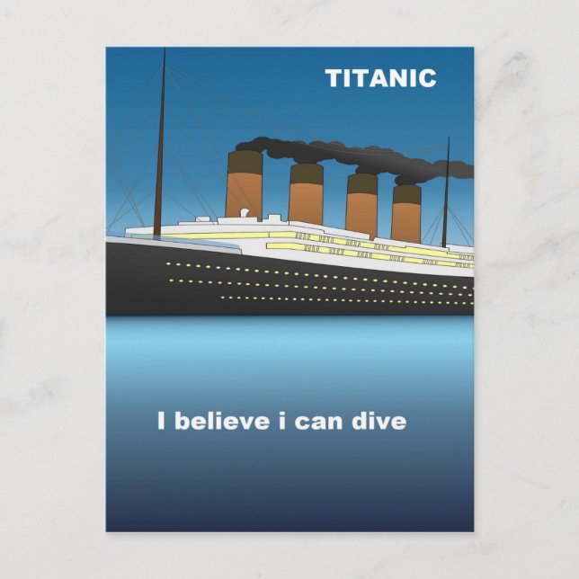 Carte Postale plongée titanesque (Devant)