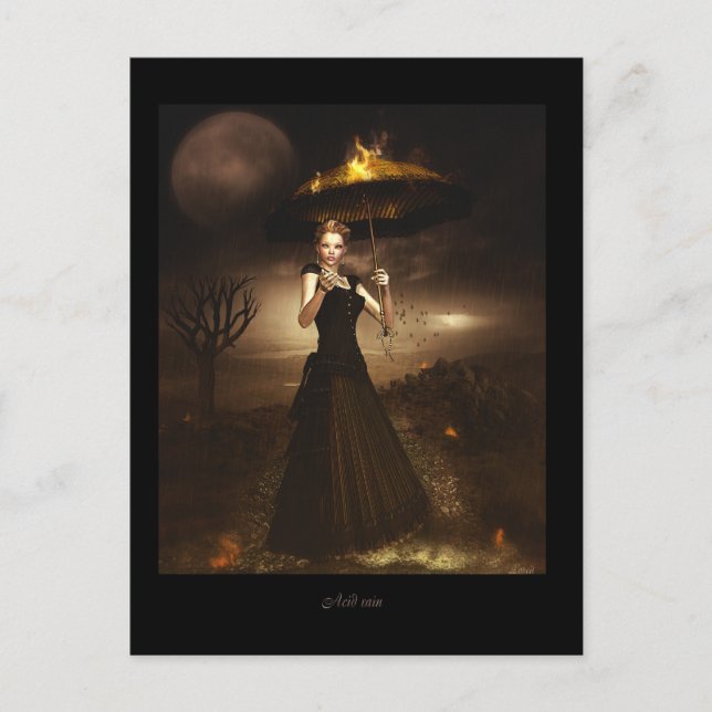 Carte Postale Pluie acide (Devant)