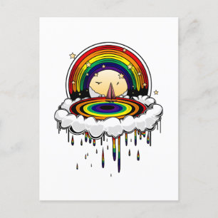 Carte Postale Pluie arc-en-ciel