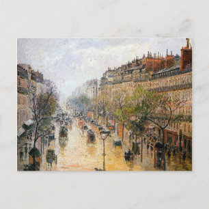 Carte Postale Pluie de printemps à Montmartre par Camille Pissar