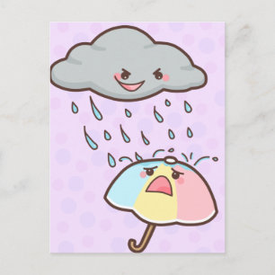 Carte postale Pluie Hurle