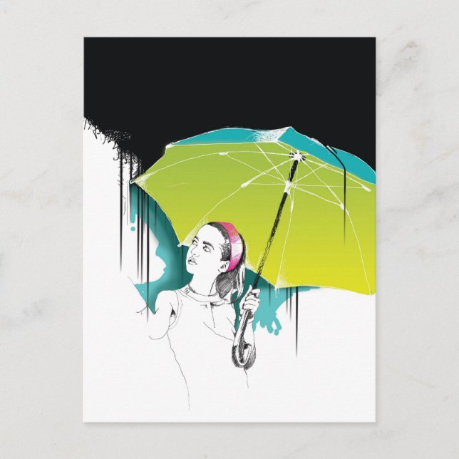 Carte Postale Pluie noire (Devant)