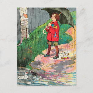 Carte Postale Pluie, Pluie, Pars - Mère Goose Nurserme Rhyme