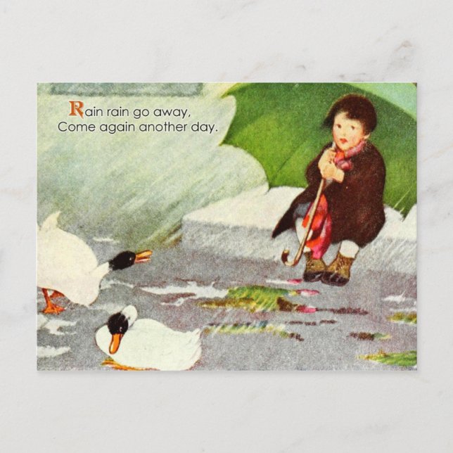 Carte Postale Pluie S'Éloigner (Devant)