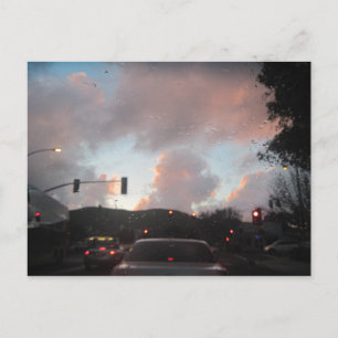 Carte Postale Pluie tombée au coucher du soleil à San Luis Obisp