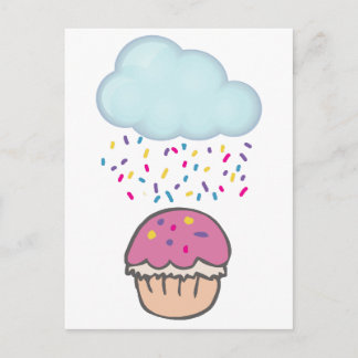 Carte Postale Pluies sur Cupcake