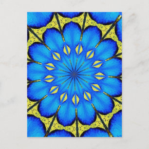 Carte Postale Plumes de paon Kaleidoscope 4