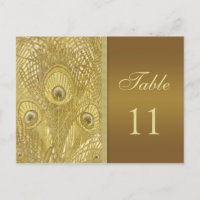 Plumes d'or de paon Numéro de tableau