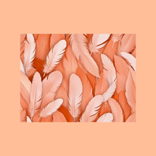 Carte Postale Plumes en couleur Peach Fuzz, Post-croisement
