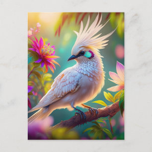 Carte Postale Plumes rousses à crête juvénile Dove Imaginaire Oi
