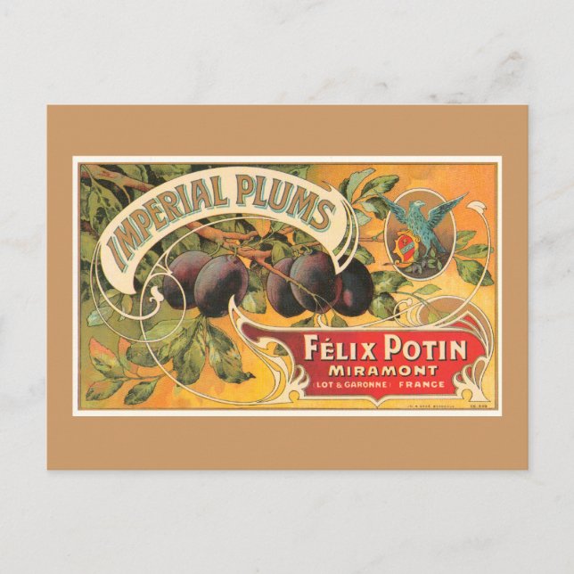 Carte Postale Plums impériaux (Devant)