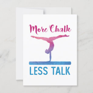 Carte Postale Plus Chalk Moins Parler Gymnastique mignonne