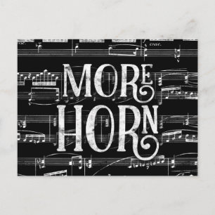 Carte Postale Plus de cor tableau noir - Musique noir et blanc