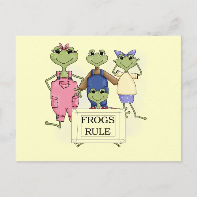 Carte Postale Plus de grenouilles Règle des t-shirts et cadeaux (Devant)