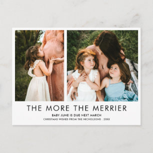 Carte Postale Plus Le Merrier Est Merrier Grossesse Nouvelle p