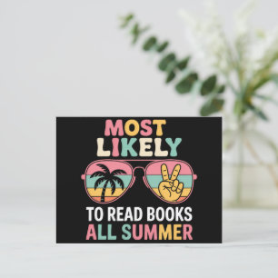 Carte Postale Plus susceptible de lire des livres tout l'été Cad