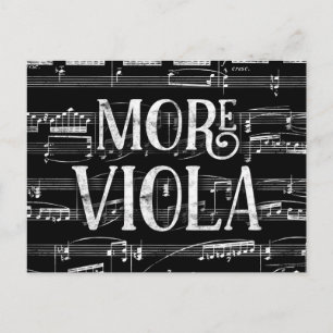 Carte Postale Plus Viola Chalkboard - Black White Music
