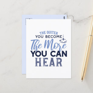 Carte Postale Plus Vous Pouvez Entendre La Citation