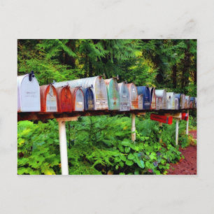 Carte Postale Plusieurs boîtes aux lettres dans une ligne