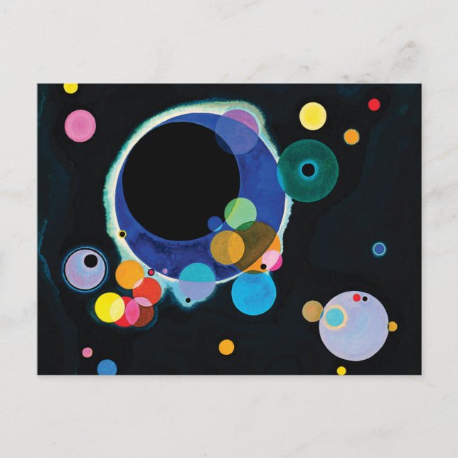 Carte Postale Plusieurs cercles par Wassily Kandinsky (Devant)