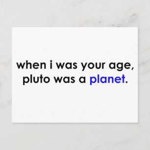 Carte Postale Pluton était une planète ? ! ?