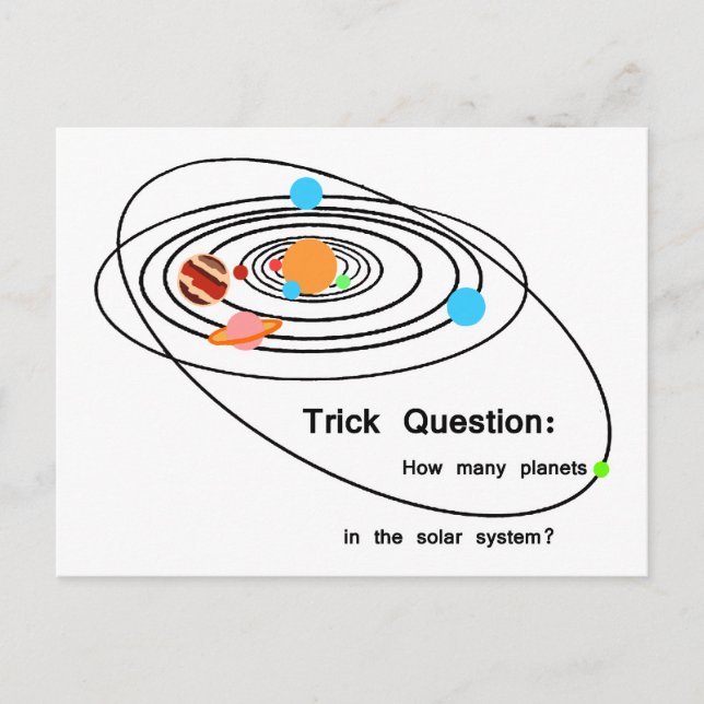 Carte Postale Pluton Planètes Question de Trick (Devant)