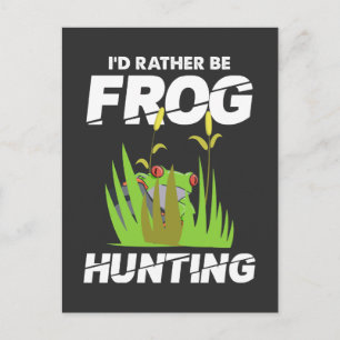 Carte Postale Plutôt la chasse à la grenouille Chasse à la greno