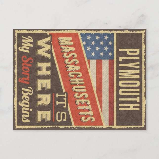 Carte Postale Plymouth Massachusetts (Devant)