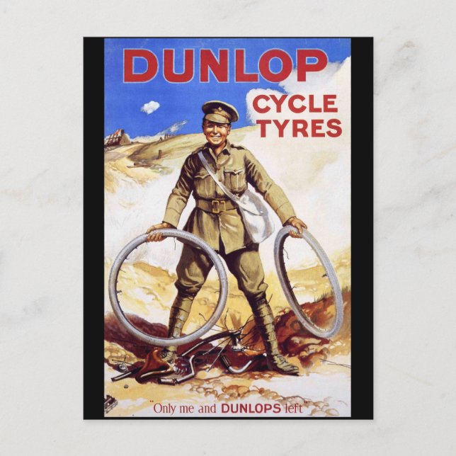 Carte Postale Pneus de cycle Dunlop (Devant)