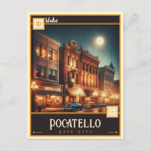 Carte Postale Pocatello, Idaho VINTAGE